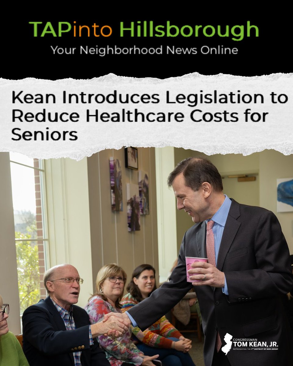 CongressmanKean's tweet photo. On Wednesday, I introduced the Medicare Premiums Reduction Act of 2026. 

Reducing healthcare costs for every New Jersey family remains one of my top priorities. By eliminating unnecessary Medicare costs, we can help ensure seniors have access to the care they depend on without being forced to sacrifice their hard-earned savings.
