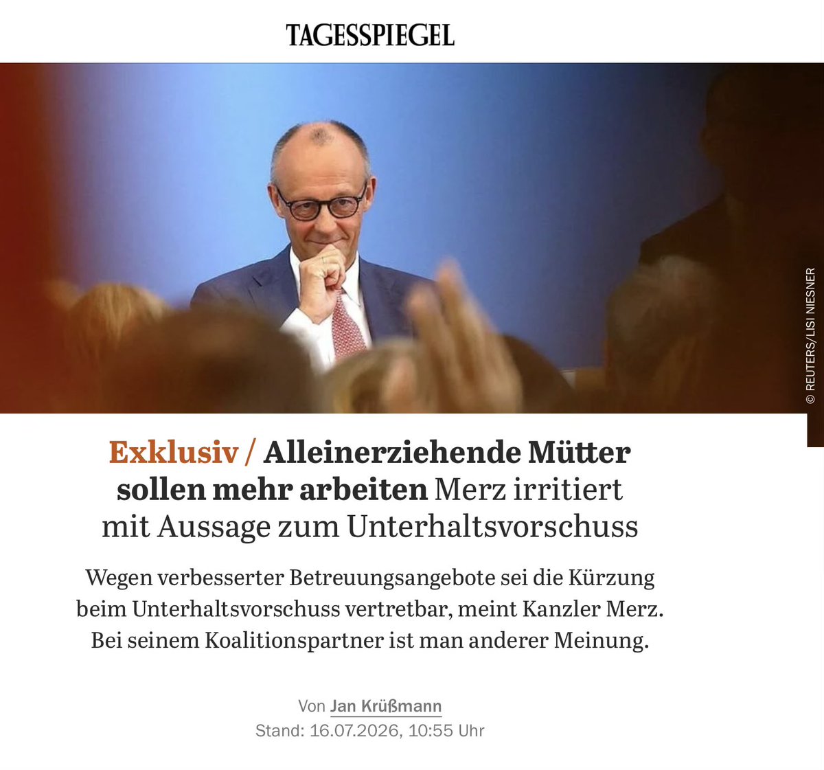 GobiWueste's tweet photo. Besser kann man Alleinerziehenden nicht abwatschen

Die am stärksten von Armut betroffene Fam.form! 41% sind armutsgefährdet, 37% sind Aufstocker! Fast 50% aller Kinder wachsen in solchen HH auf! Ausfallende Unterhaltszahlungen machen es nicht besser
https://t.co/NuGxdG39Cq https://t.co/KorsNo1K7J