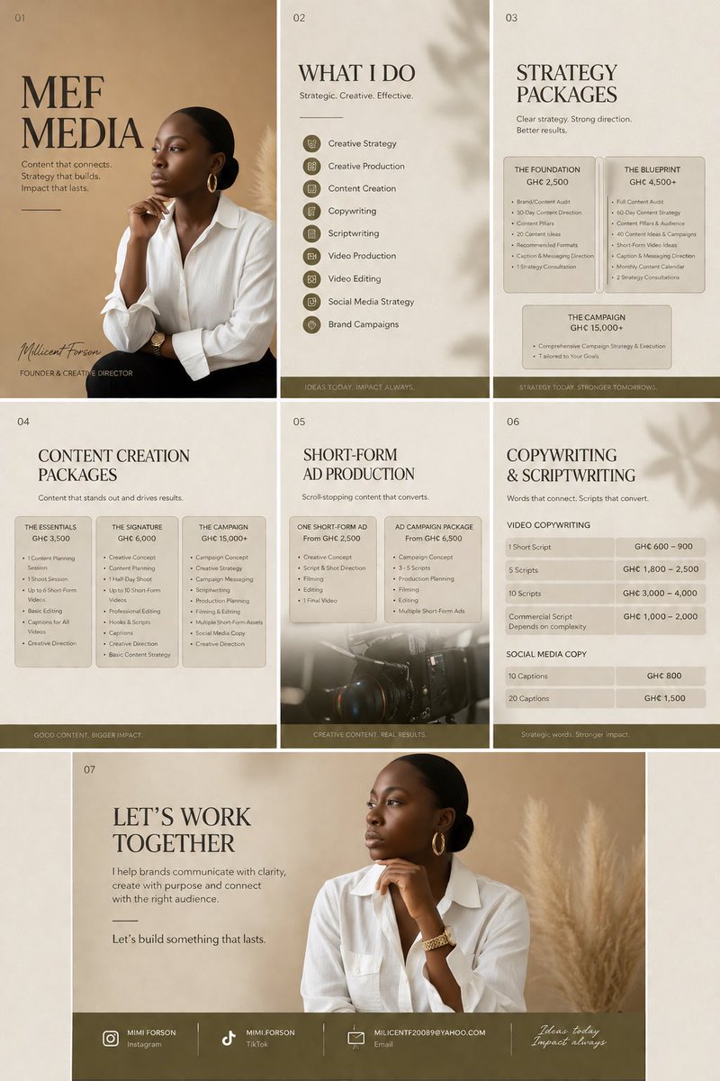 millicentforson's tweet photo. Your brand deserves more than just a design. It deserves strategy, clarity, and intention. My rate cards are officially out. Whether you need a complete strategy package or a solid blueprint to guide your next move, there’s an option for you. https://t.co/xtQ2YqUird