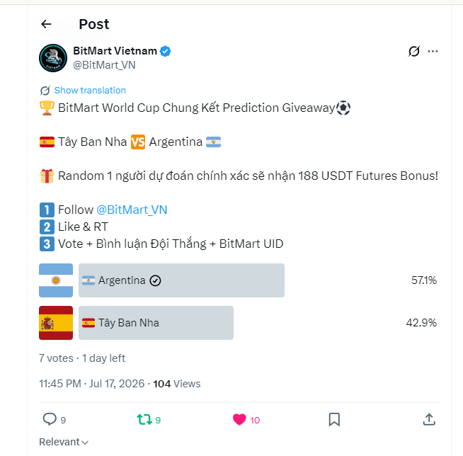 PigBaPool's tweet photo. @BitMart_VN Argentina mãi đỉnh , vô địchhh
 UID 15353320 https://t.co/Uj5uYVvziv