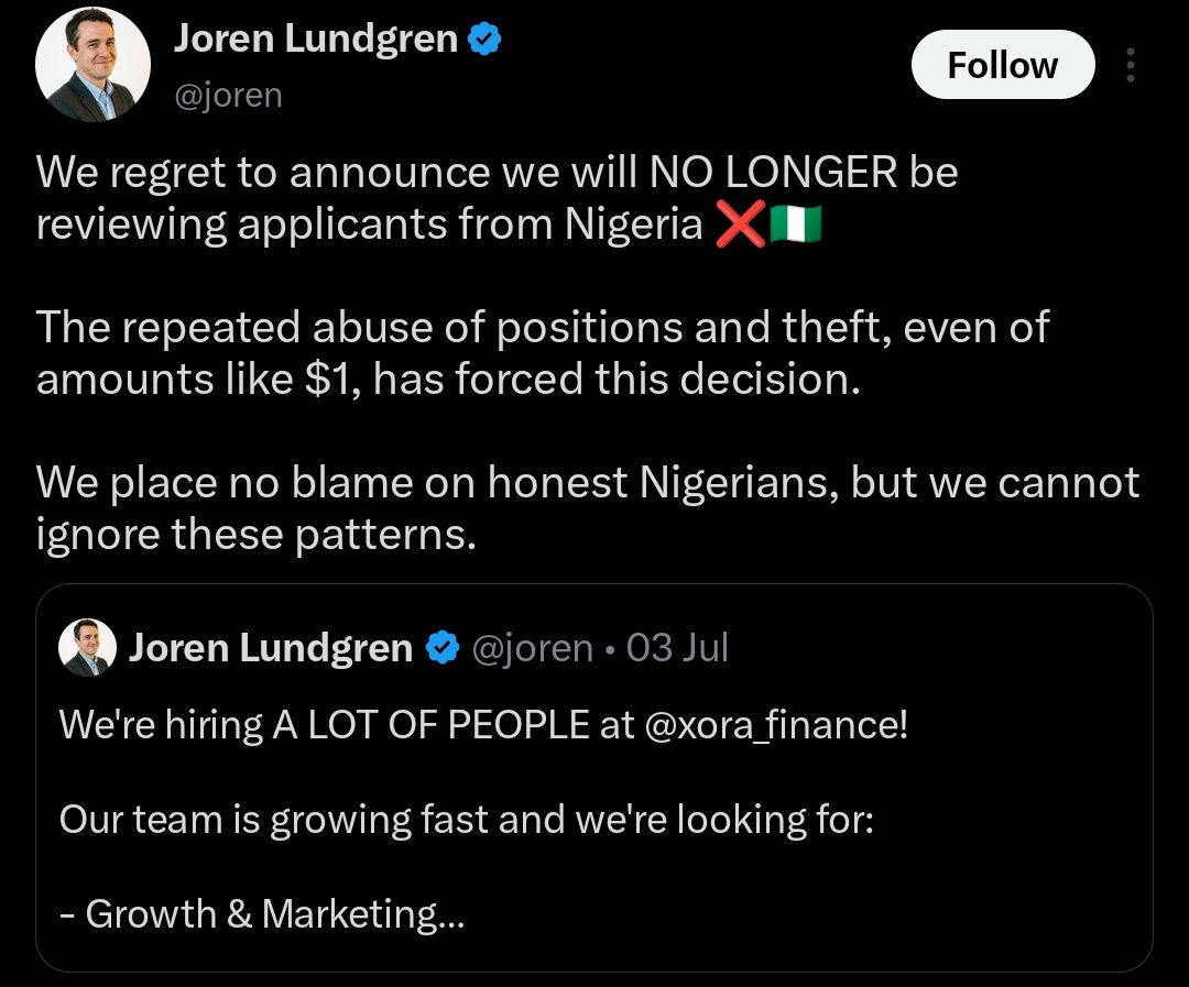 BenYousef_E's tweet photo. Many Nigerians are Malami without opportunities.

Even though being righteous and moral uprightness are mutually inclusive, having criminal tendencies has nothing to do religious background. Various religions anticipate this in human behaviors and that's why there are proscriptions and sometimes, penal punishments for crimes according to various religions and customs.

If you remove the fact of praying 5 times a day from her post, the message would still stand. The inclusion of that fact has contaminated the context because there are people who are already capitalizing on that to bring about an unnecessary stereotypes.

Some are saying that I have comprehension problem, meanwhile, the duty is on her to justify the said fact to show it was not maliciously put.