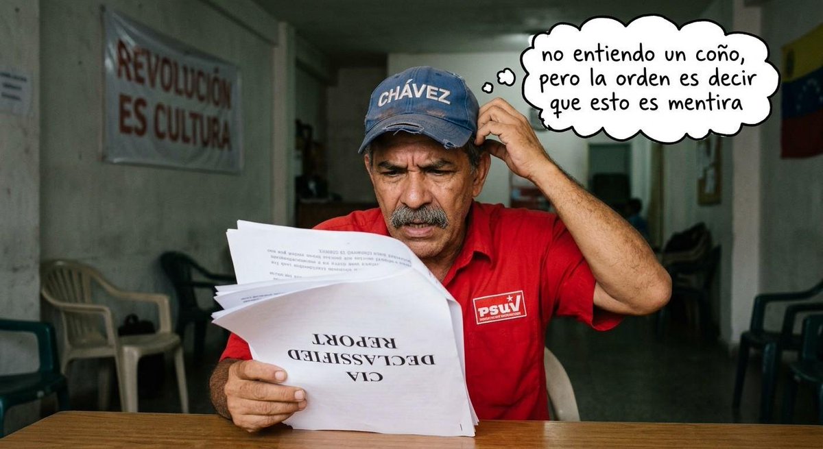 HeverCastroB's tweet photo. Los camaradas del régimen en las redes leyendo el informe de la CIA. 🤭 https://t.co/6MwO4wS9q8