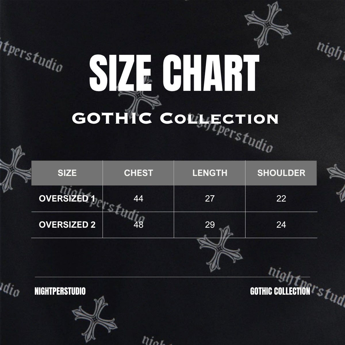 nightperstudio's tweet photo. Nightperstudio's Gothic Collection 
🔥SIZE CHART🔥

#NIGHTPERSTUDIO https://t.co/uvvmNkxeiq