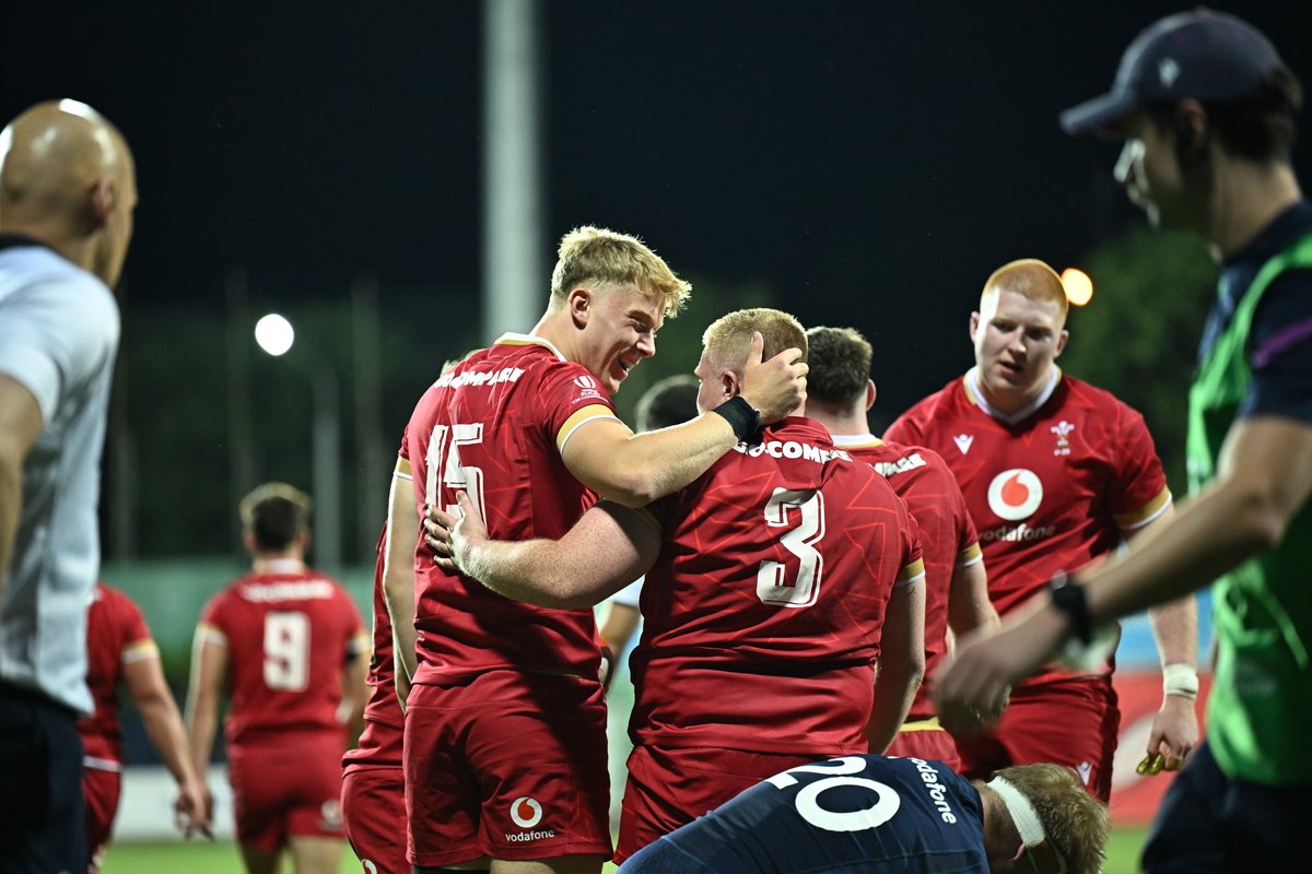 WelshRugbyUnion's tweet photo. 🚨 𝙃𝙖𝙣𝙣𝙚𝙧 𝘼𝙢𝙨𝙚𝙧 | 🏴󠁧󠁢󠁷󠁬󠁳󠁿14-14🏴󠁧󠁢󠁳󠁣󠁴󠁿

All square at the break following tries from Will Evans &amp; Jac Pritchard! 💪

#CymruAmByth | #JWC2026 https://t.co/XkBZbHalol