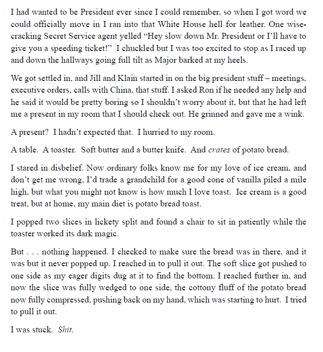 jarvis_best's tweet photo. A second page from Biden's memoir has come out.  

It's a weird one.  It doesn't sound like the toaster was even plugged in? https://t.co/PTUYxTpeUA