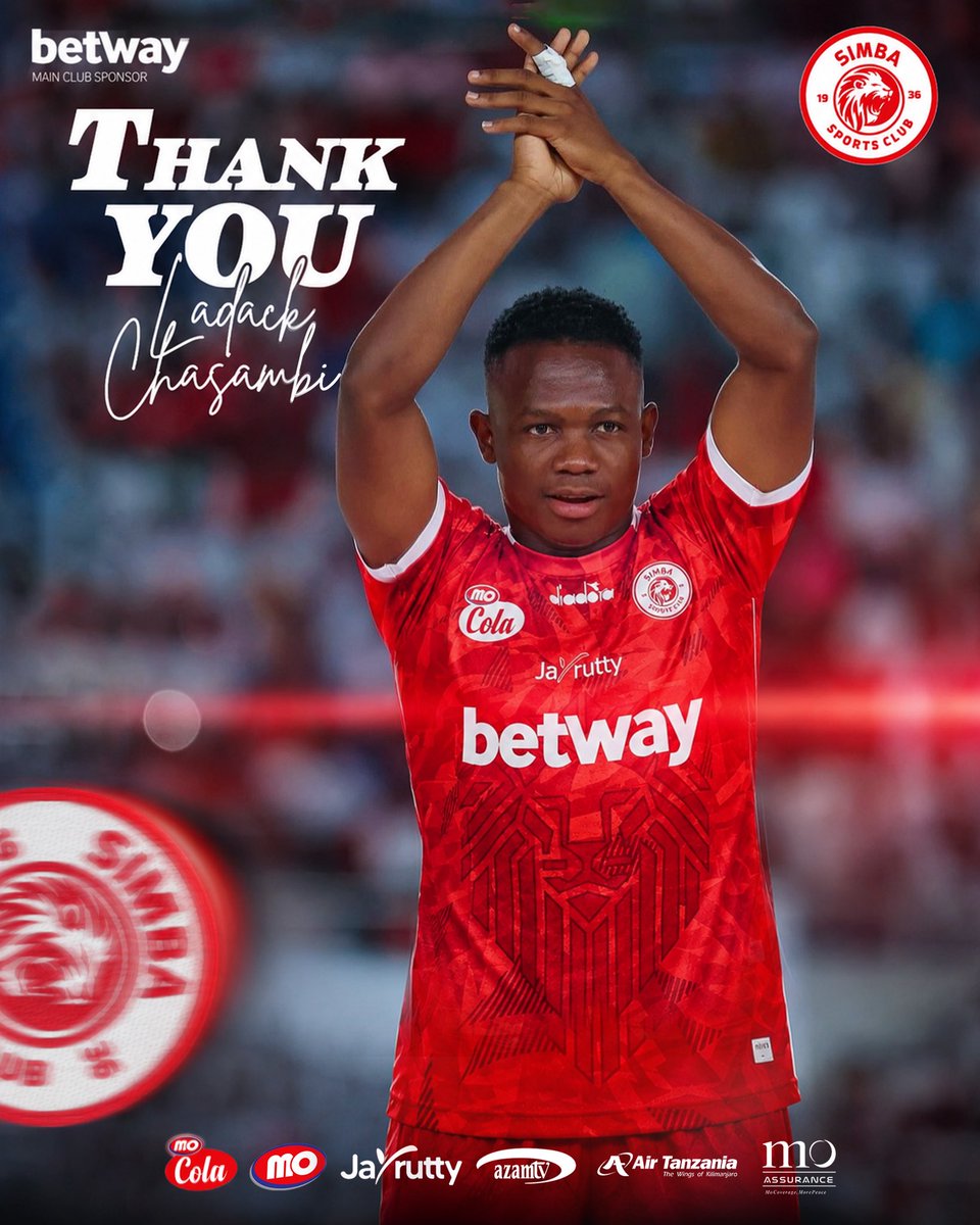 SimbaSCTanzania's tweet photo. 𝐀𝐒𝐀𝐍𝐓𝐄 𝐋𝐀𝐃𝐀𝐂𝐊 𝐂𝐇𝐀𝐒𝐀𝐌𝐁𝐈. #NguvuMoja https://t.co/DhhxtCUSuW