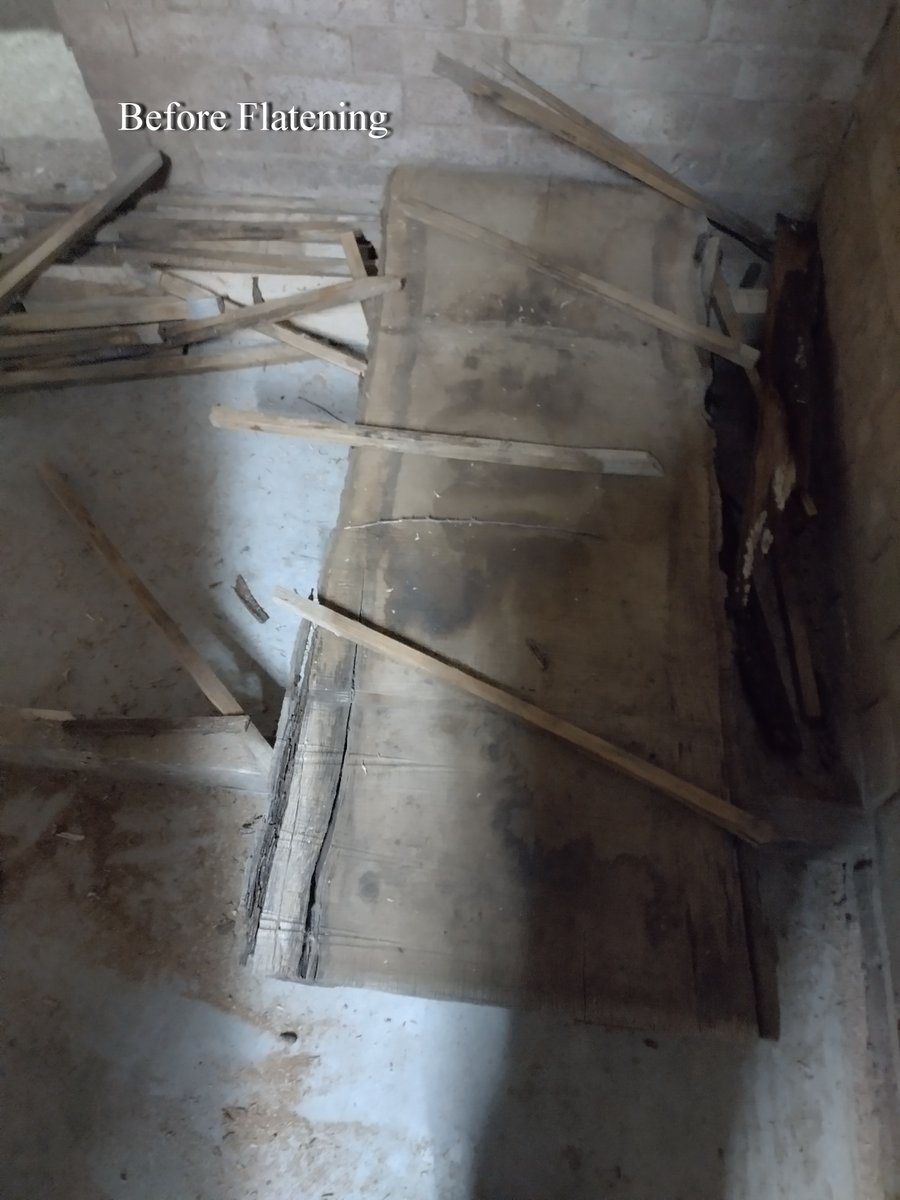 John___Stubbs's tweet photo. Part of my work day at Harrison Timber UK I was flattening slaps of Oak that have just come out of the kiln. https://t.co/ADREMx0blr
