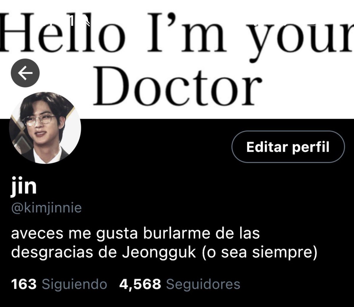 oneblckswan's tweet photo. J.n 

- 31 años 
- Amigo de J.k desde que empezaron la carrera 
- Le encanta molestarlo y burlarse de J.k, pero J.k es muy serio y nunca lo pela 
- Cuenta profesional pero la usa para todo 

N.j 
- 30 años
- Amigo de J.k 
- Observador 
- Nunca se mete con J.n y J.k https://t.co/HQ3wpHf4Nk