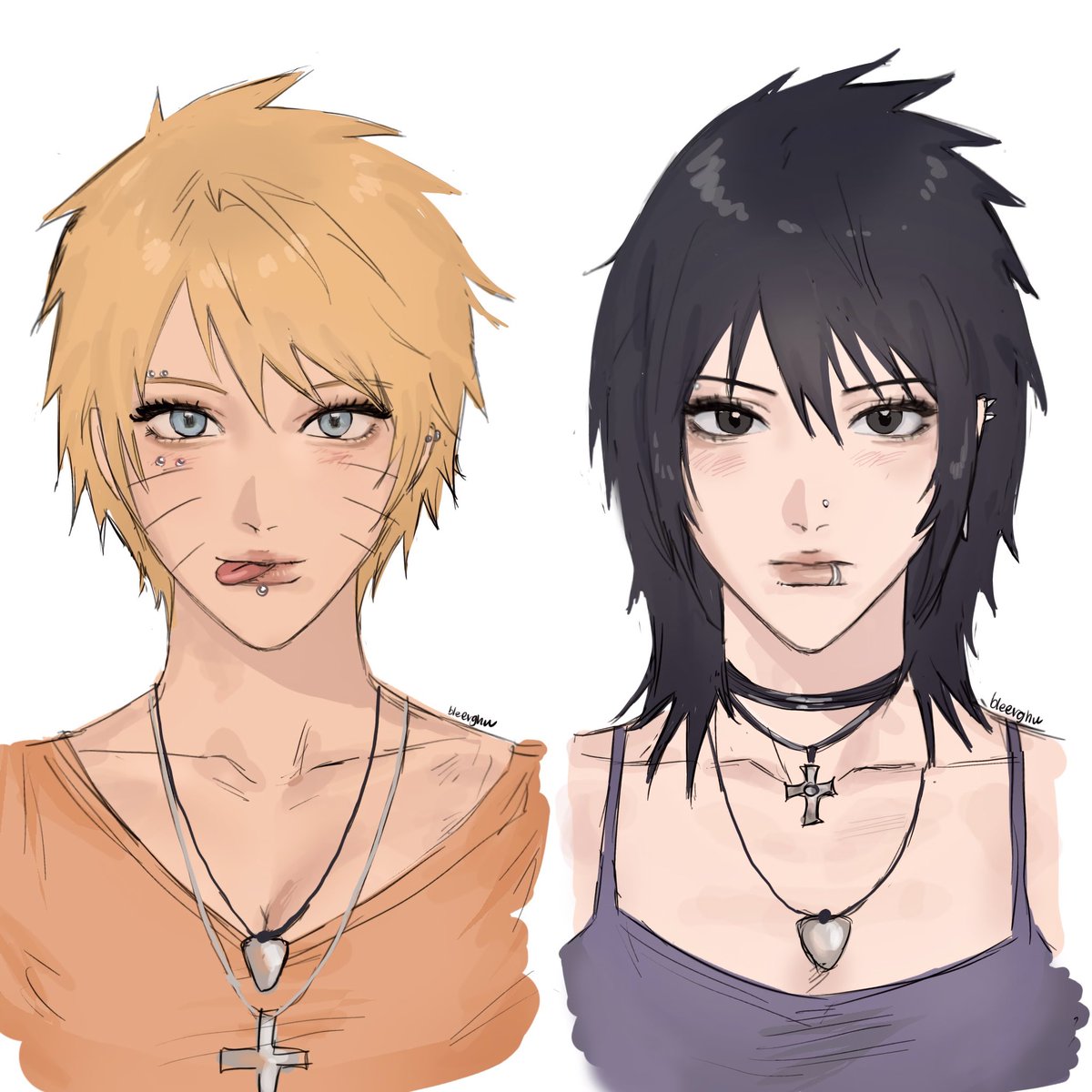 bleeehrghw's tweet photo. short-ish hair sasunaru https://t.co/Uj9fufHcpA