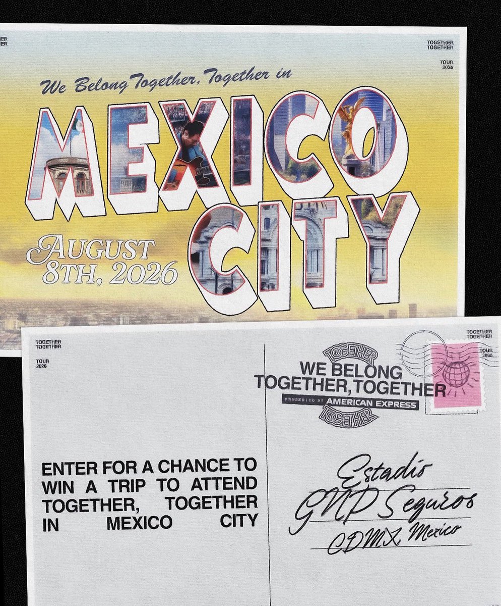 hlupdates_2's tweet photo. HSHQ via IG!

ESTADIO GNP SEGUROS. MEXICO CITY.
The fourth round of the We Belong Together, Together Campaign is now open.
Together, Together has always been about more than just the music. It's about the feeling in the room when the lights go down, reaching for someone's hand during your favorite song, thousands of voices coming together as one.
That's why we're partnering with American Express to launch the We Belong Together, Together Campaign. For each city on the tour, we'll be flying in fans from select locations around the world who may not have been able to secure tickets, to share in the experience with a friend they feel embodies Together, Together.
We wanna dance with all our friends.
https://t.co/xnbOdvESdh
No purchase necessary. Eligibility restrictions and official rules apply.

#TogetherTogetherMexicoCity
#HarryStyles #Kattdo #kissco