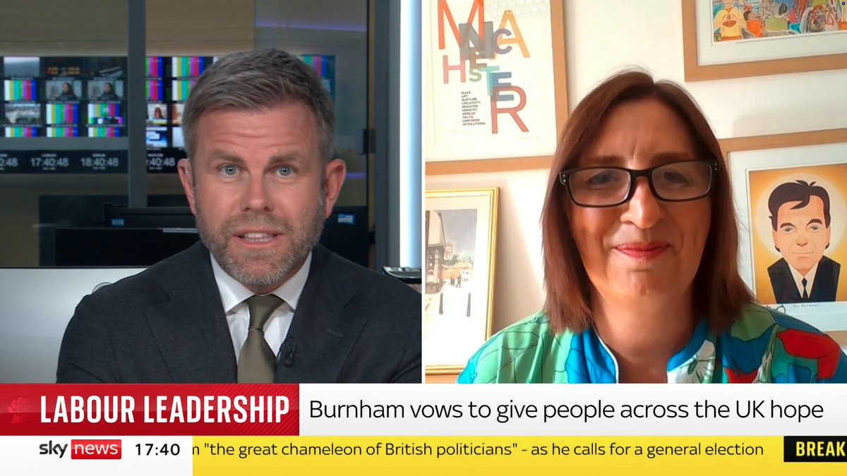 CooperativesUK's tweet photo. After #AndyBurnham’s appointment as Labour leader today, our CEO @RoseMarley1 appeared on @skynews this evening talking about what it means for Burnham to become the first Labour and @CoopParty Prime Minister. #coops https://t.co/KV87M9bDmb