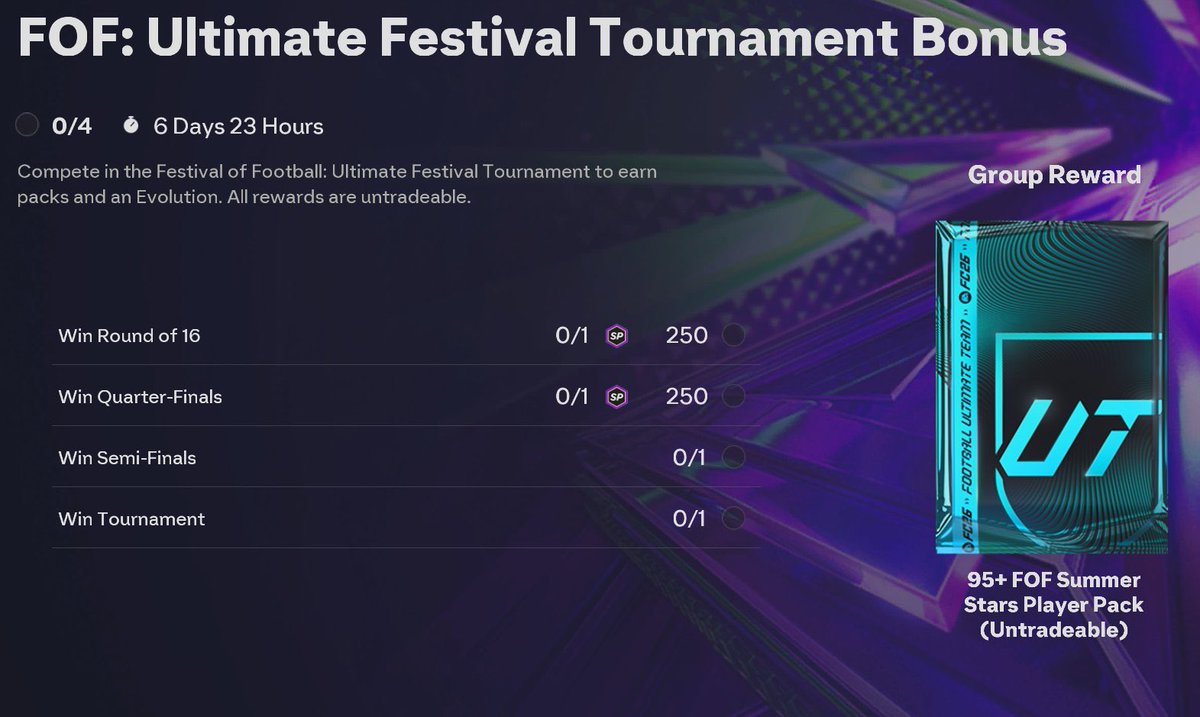 SG1YT's tweet photo. 🚨🌟 طريقة الحصول على لاعب من الحدث +95 🔥

—— 🎮 الطريقة:

✅ فز بـ3 مباريات في بطولة Festival Event لفتح بطولة Festival Tournament

🏆 فز بالبطولة كاملة اللي فتح�� لك

—— 🎁 الجوائز:

🌟 باك حدث +95
🎁 3× لاعب 88+
🎁 3× لاعب 87+
🎁 3× لاعب 86+
⭐ 500 XP
🧬 تطويرة https://t.co/ekW9i15Wha