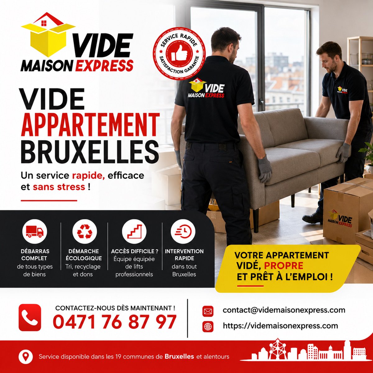 ExpressVide's tweet photo. Vide Appartement Bruxelles – Votre Expert avec Vide Maison Express
📞 0471 76 87 97
✉️ contact@videmaisonexpress.com
🌐 https://t.co/xgcn1hEOvs
#VideAppartementBruxelles #VideMaisonExpress #DebarrasBruxelles #VideMaison #DebarrasAppartement #BruxellesService https://t.co/4D0gfiS8zK
