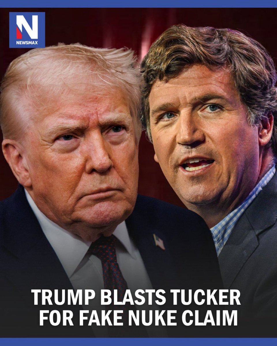 EYakoby's tweet photo. BREAKING: President Trump slammed Tucker Carlson over his comments on the Iran war, saying Carlson “has absolutely no idea what’s going on.”

Fact check: True. https://t.co/vlHdNVc6Dz