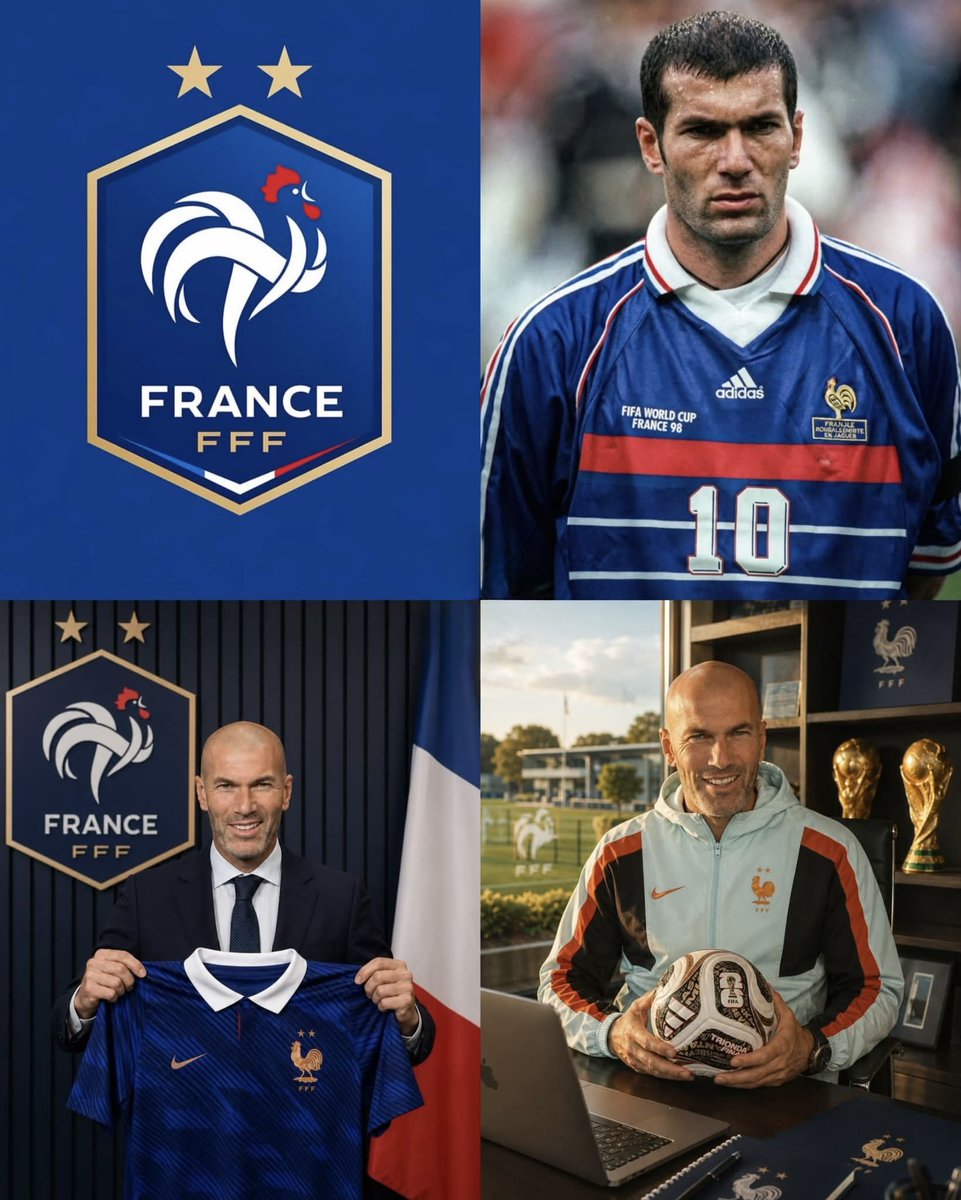 MotivacionesF's tweet photo. 🚨 ¡OFICIAL! ¡ZINÉDINE ZIDANE REGRESA A LOS BANQUILLOS!

Fabrizio Romano confirmó que Zinedine Zidane será el nuevo entrenador de la Selección de Francia, poniendo fin a cinco años alejado de los banquillos y sucediendo a Didier Deschamps.

El hombre que llevó al Real Madrid a conquistar Europa asume ahora el desafío más importante de su carrera: devolver a Francia a la cima del fútbol mundial.

Dirigirá a los ‘Bleus’ en la Nations League 2027, la Eurocopa 2028 y la Copa del Mundo 2030.

Lo conquistó todo como futbolista. Ahora quiere hacer historia como seleccionador.

Simplemente… el regreso que todos esperábamos. 🇫🇷✨