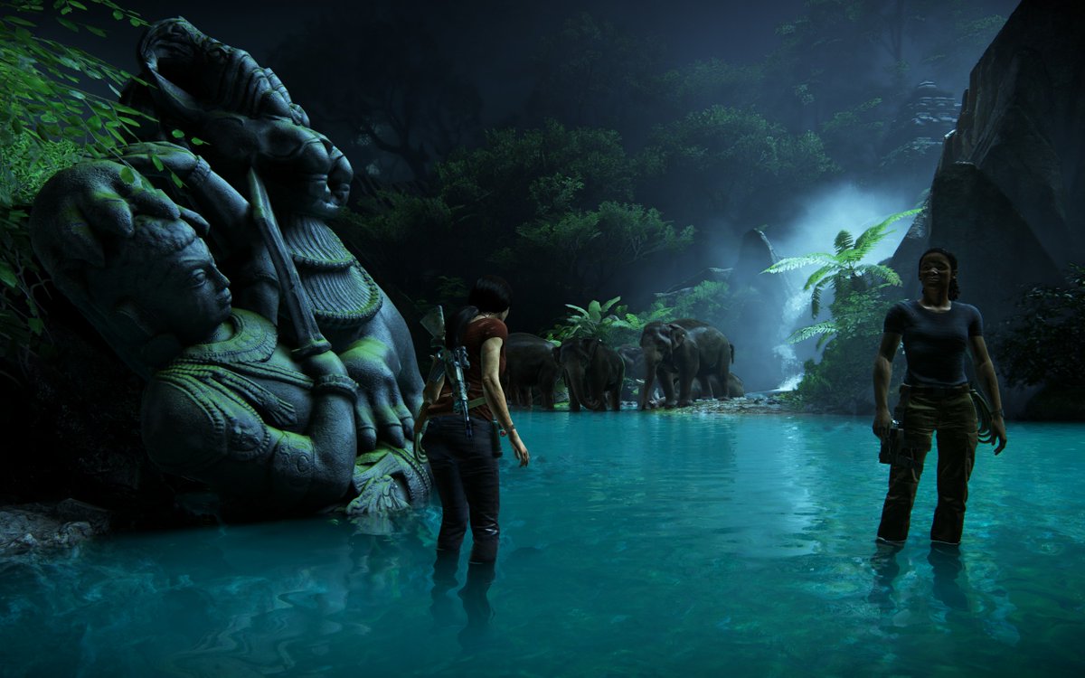 RayvellArt's tweet photo. Uncharted: Lost Legacy - Finally got a chance to play and finish it, and oh my god this game is THAT GOOD, Jawdropping visual, Awesome story, pure chemistry between heroes. I've played Uncharted 2 and 4 about 8 years ago and this is just plus one masterpiece in my gamer's memory https://t.co/5KhQ70svFX