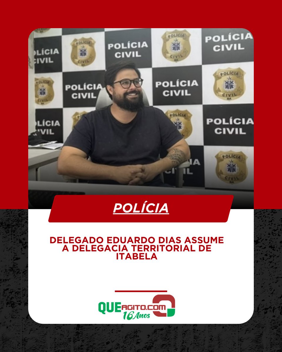 QUEAGITO's tweet photo. Delegado Eduardo Dias assume a Delegacia Territorial de Itabela
Fonte: https://t.co/9ZKiggdKdP
https://t.co/uNxSE0Nbzg
#DelegadoEduardoDias #DelegaciaTerritorial #Itabela #Queagito https://t.co/9nZjttANl2