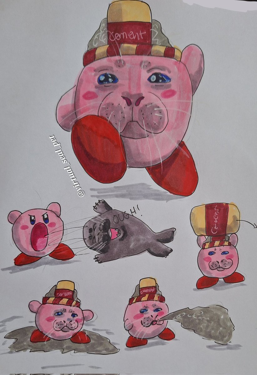 VirtualSealPet's tweet photo. What if Kirby ate Niko?
#JulySealFavourites2026 #sealtwt https://t.co/uAHXH35ZC3