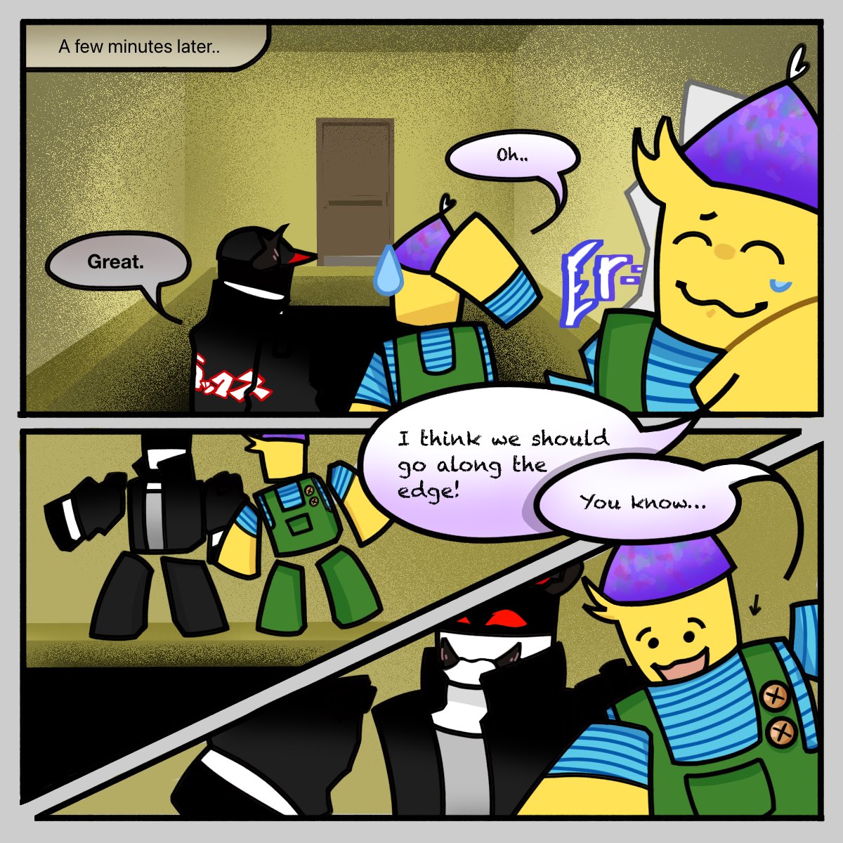 syrokken's tweet photo. А mini #Regretevator fan comic!! [1/2]
Basically: “what if Pest and Poob ended up in the Backrooms”
This is an AU with slightly redesigned versions of the characters! More about their designs after the full comic

Русский перевод в комментариях под этим постом! 🇷🇺
#pest #poob https://t.co/FgggcypIqz