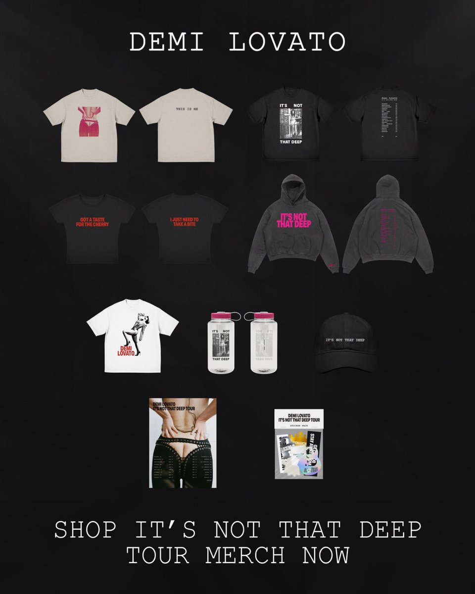 demihq_'s tweet photo. IT’S NOT THAT DEEP FOREVER 🩷 shop the #ItsNotThatDeepTour merch now on @ddlovato’s website 

https://t.co/kSD6q6H6IS https://t.co/3FNqaEhIW5