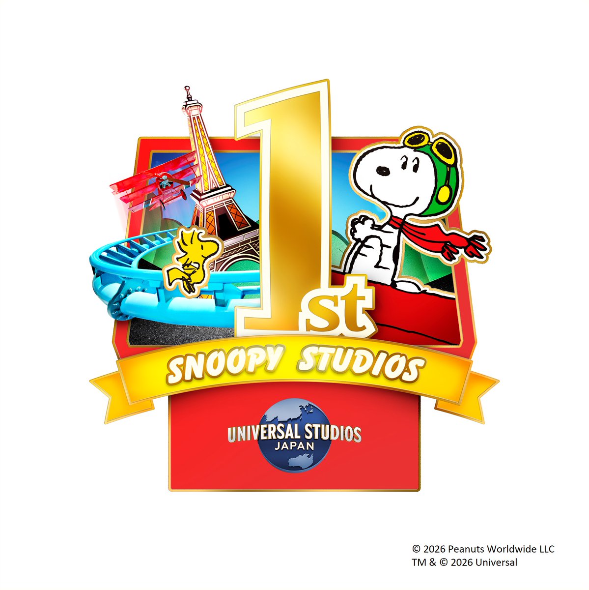 USJ_Official's tweet photo. ✨スヌーピー・スタジオ 
リニューアルオープン1周年✨
2025年7月18日にリニューアルオープンした 
「スヌーピー・スタジオ」が本日で1周年🎉

1周年を記念して、
本日から12/31までUSJファン限定デジタルバッジを配布!

今だけの特別デザインをゲットして、
1周年を一緒にお祝いしよう🐶🎈 https://t.co/9GoUbSkJHz