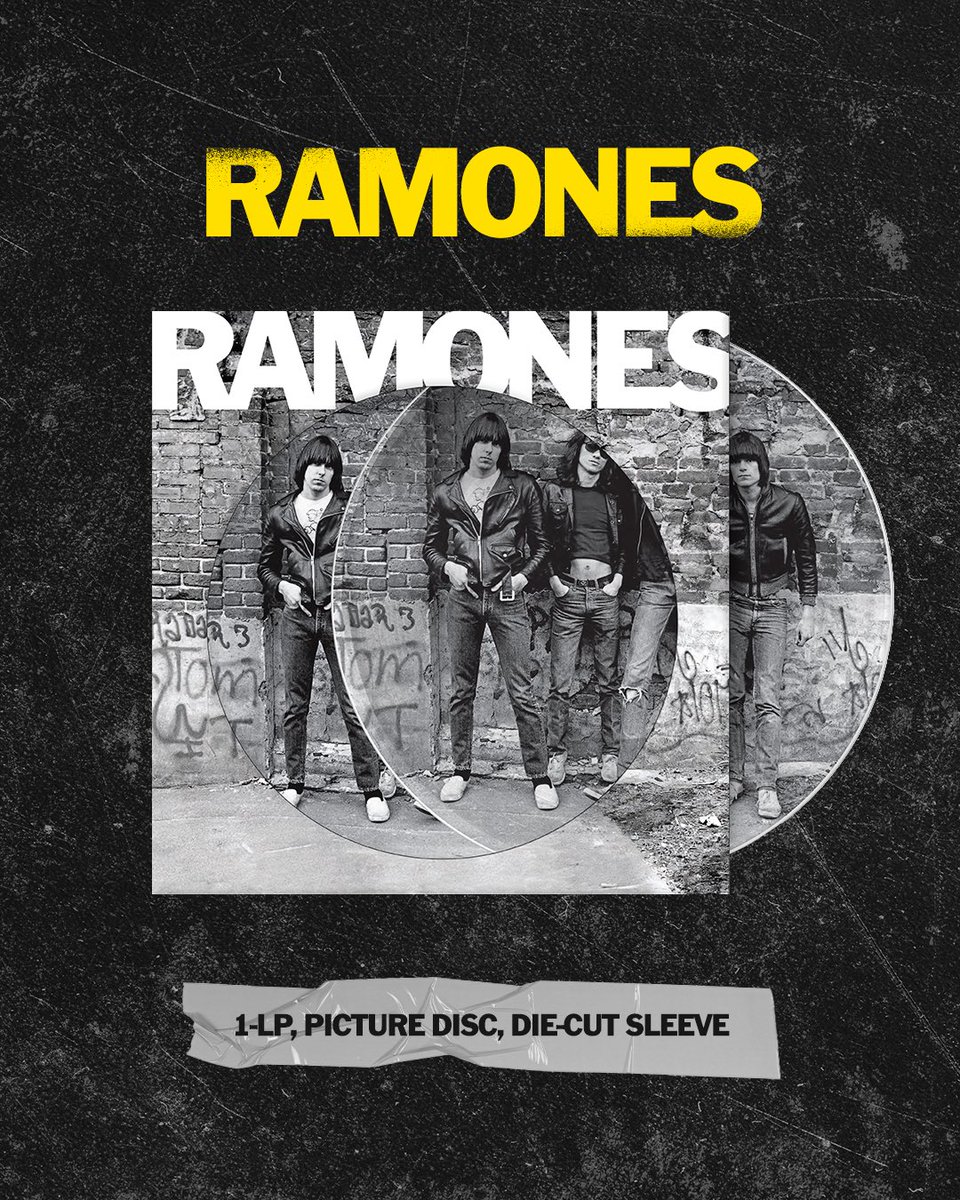 RamonesOfficial's tweet photo. OUT NOW 💥 ‘Ramones’ 50th Anniversary Picture Disc 💥

Celebrate 50 years of the album that started it all, now available as a picture disc featuring the iconic cover photo taken by Roberta Bayley.

Available at https://t.co/Q2GxaauzXj and at participating indie retailers. https://t.co/w3Ab3Fnvgl