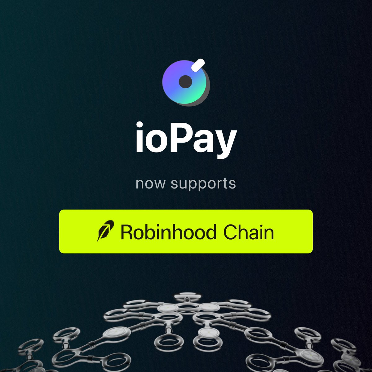iopaywallet's tweet photo. ioPay now supports Robinhood Chain! 🚀

Explore, connect, and interact with the Robinhood ecosystem directly from ioPay.

@RobinhoodApp https://t.co/vhdxATnCB5