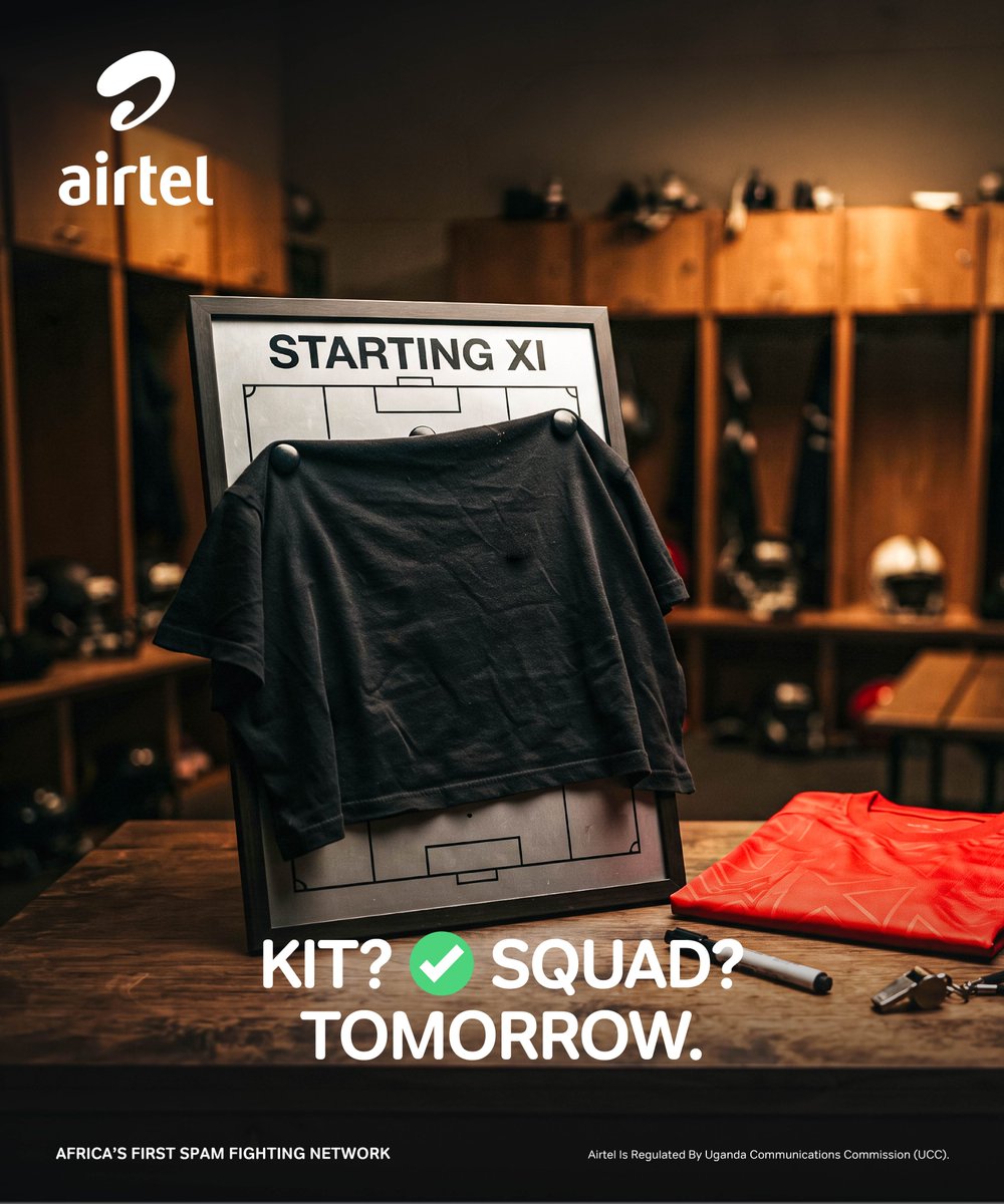Airtel_Ug's tweet photo. The kit's ready. The squad gets announced tomorrow. Stay tuned.
#FinalWeekend https://t.co/WBs1GJYNJl