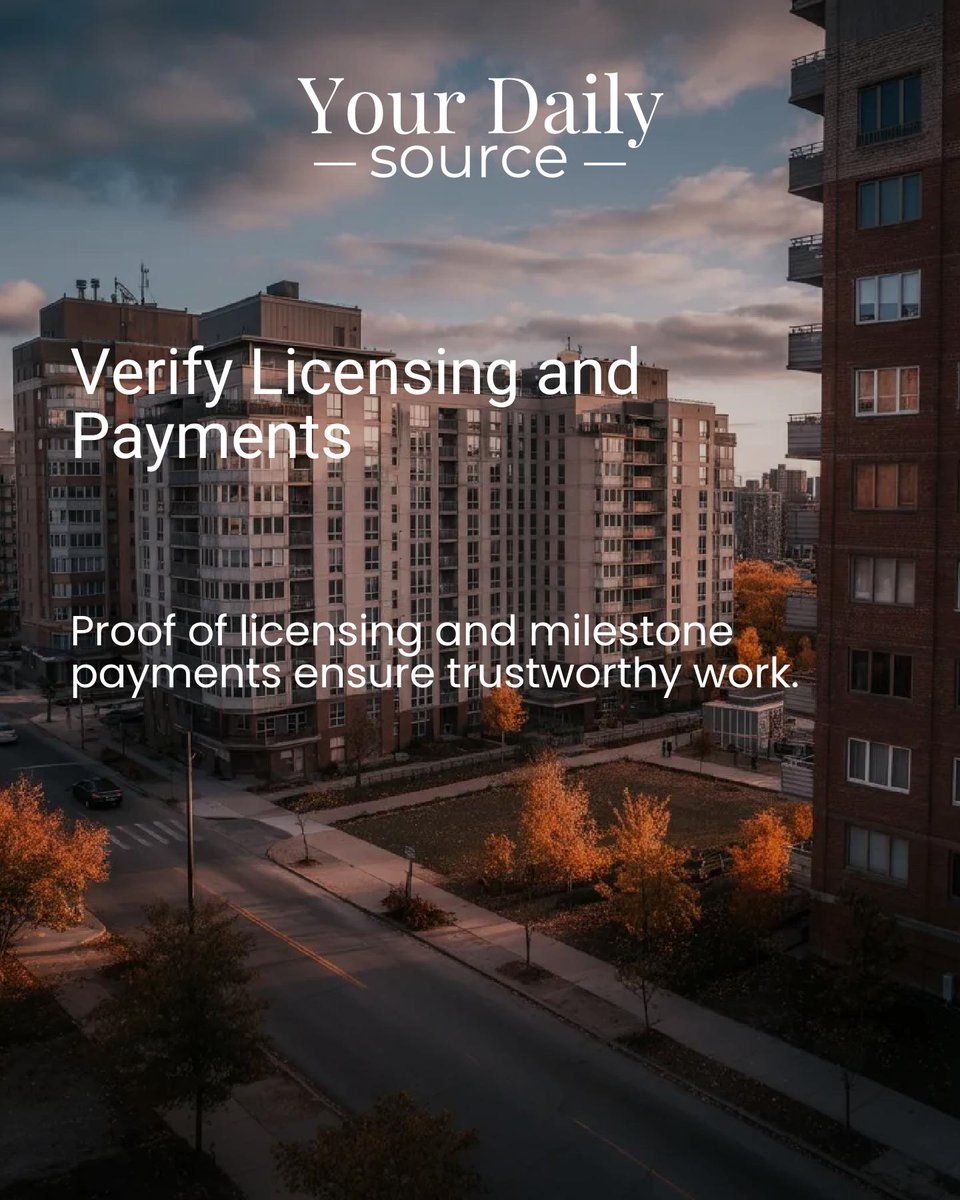 traceyds's tweet photo. A written contract, proof of licensing, and milestone payments are non-negotiable for vetting contractors in Missouri. What step tops your checklist when hiring for your next project? https://t.co/JLp0zIeEt1