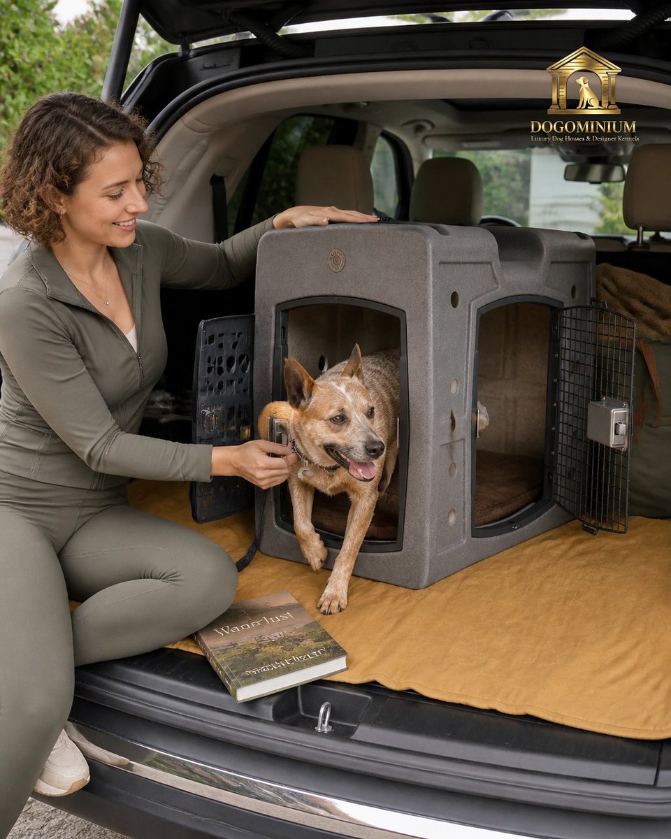 Dogominium's tweet photo. Side and front entry doors make loading effortless while saving vehicle space. Quiet, secure, and impeccably finished for calm journeys with your dog. 🐾 #PetGear #DogKennel Tap the link in bio. https://t.co/AfEObmLSkz