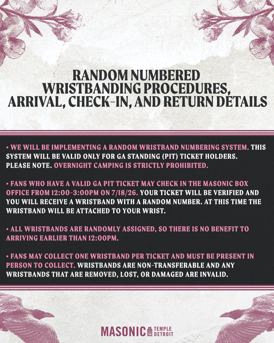 masonicdet's tweet photo. Ready for 𝐋𝐨𝐮𝐢𝐬 𝐓𝐨𝐦𝐥𝐢𝐧𝐬𝐨𝐧 this Saturday, 7/18? Follow these procedures to make sure your entry is as seamless as possible.

Visit: https://t.co/ONIH26oPlH for a list of prohibited items, bag policy, and other frequently asked questions. https://t.co/N6z5Jj9wD0