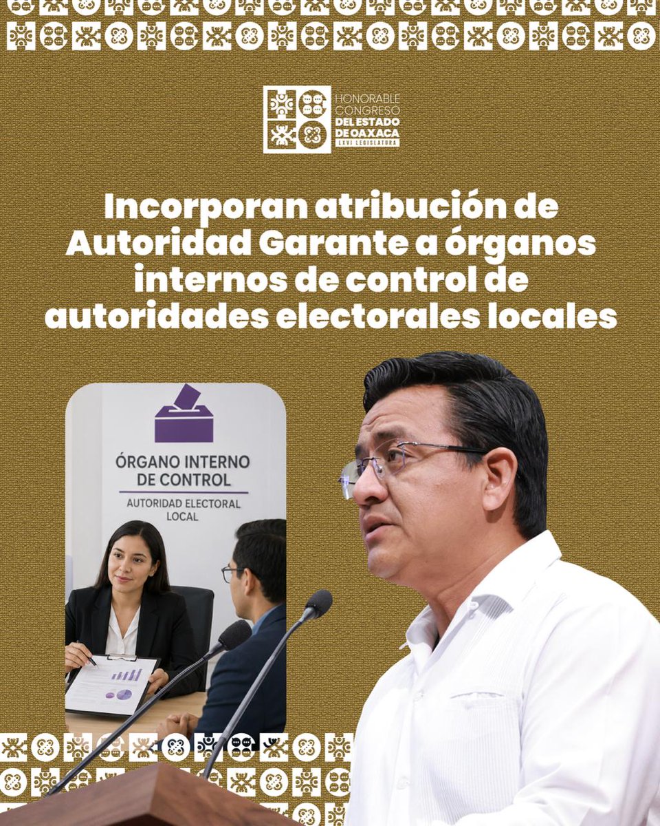 CongresoOaxaca_'s tweet photo. La LXVI Legislatura aprobó una iniciativa del diputado Juan Marcelino Sánchez Valdivieso para fortalecer las atribuciones en materia de transparencia, acceso a la información y protección de datos personales en autoridades electorales locales.

https://t.co/p358Wyzm9L https://t.co/uHqRwumjcZ