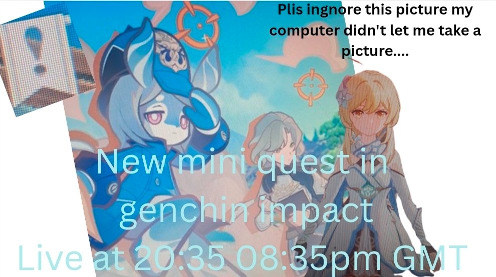 L_iuyb_Shadow's tweet photo. At 08:35pm ill will be luve streming genchin impact new mini quest snd maby more depends how long time it takes 20:35 gmt swedish time #genchinimpact #live #stream #twitch #fy https://t.co/ZoEljfVPmT