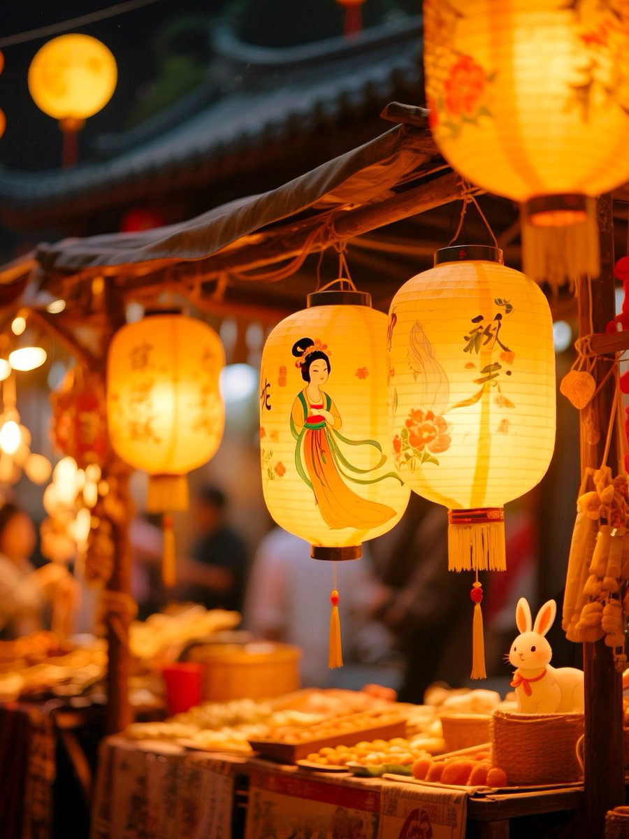 starsorrow_94's tweet photo. [ Mid-Autumn vibes with mooncakes u0026 lanterns! Sending warm wishes for a peaceful, joyful night under the full moon. ] https://t.co/xMqkMrVzaZ