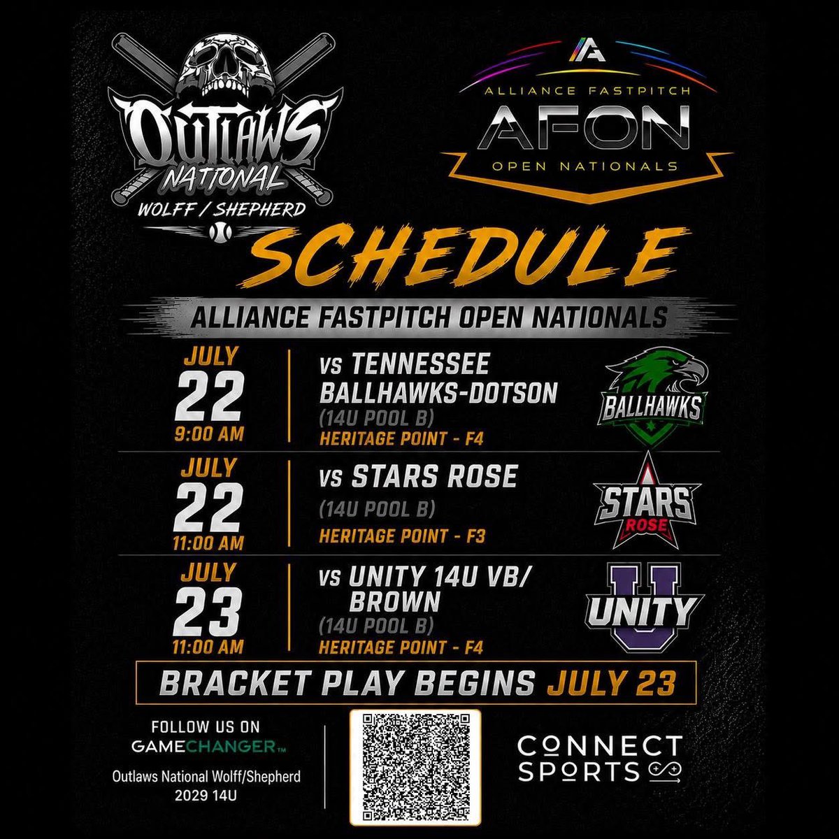 Outlaws2029's tweet photo. 🤍🖤Tennessee, we’re coming! 🤍🖤

The Outlaws National Wolff/Shep are headed to Chattanooga, Tennessee to compete in the Alliance Fastpitch Open Nationals, beginning July 22!

We’re excited for the opportunity to compete! Let’s go Outlaws! ☠️🥎
@ConnectSports_ @thealliancefp https://t.co/E8ccHbaR88