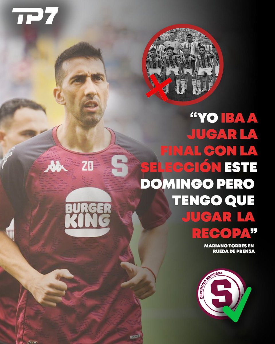 telepifia's tweet photo. LA ESTRELLA ARGENTINA SOBRE SU FALTA EN LA FINAL DEL MUNDO! 🇦🇷 ASEGURA QUE NO CUENTAN CON ÉL ÚNICAMENTE POR DECISIÓN PROPIA Y SU DEDICACIÓN A TROFEOS COMO LA RECOPA 💜🤍

#humor #noticias #saprissa #recopa #futbol #mundial #argentina #marianotorres https://t.co/j8hBArJvtK