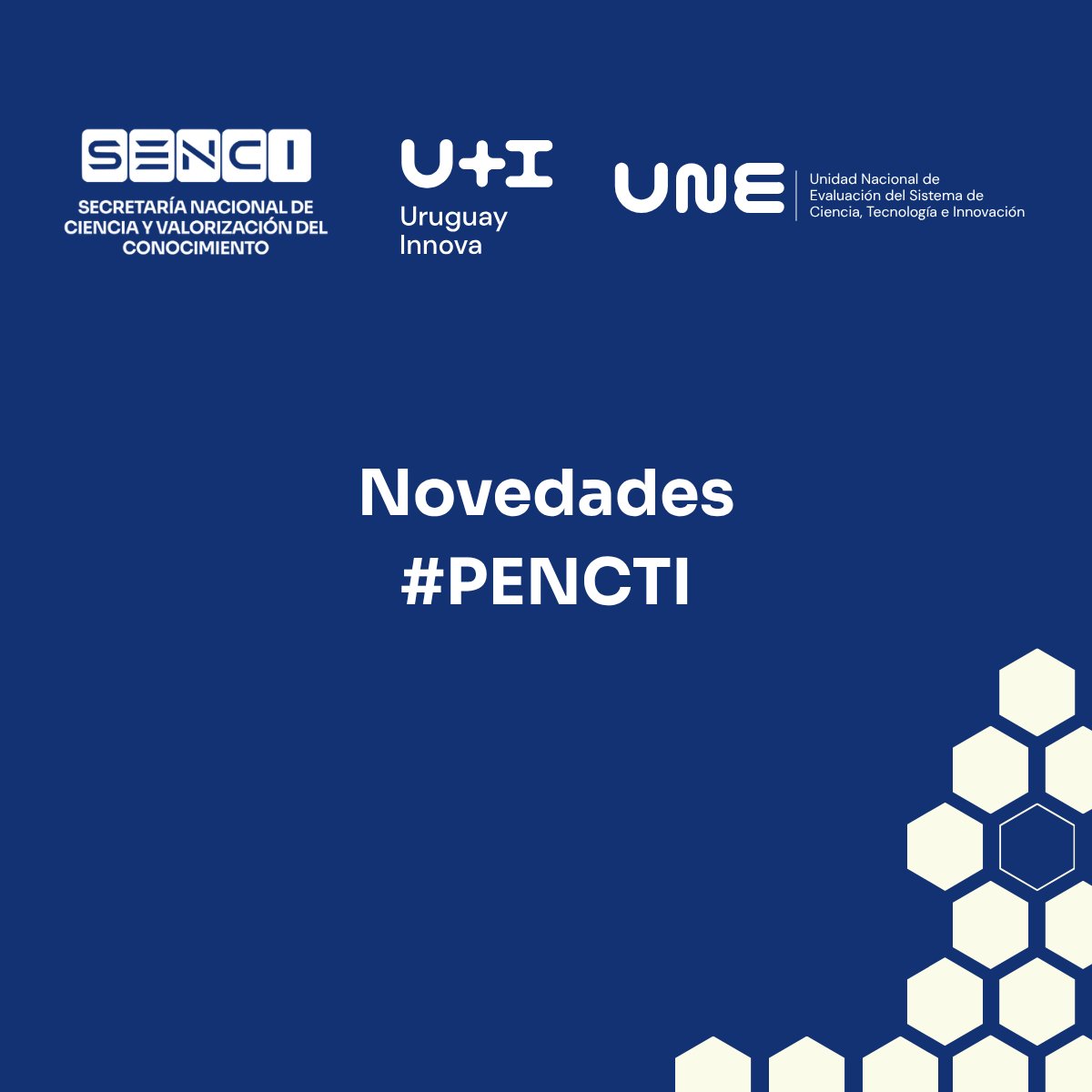 SENCI_Uy's tweet photo. 📢 ¡El #PENCTI sigue avanzando!
✅Están disponibles los 6 documentos correspondientes a las áreas estratégicas del #PENCTI.
➡️Te invitamos a conocer de cerca este proceso, y enterarte de los avances.
👉 Descubrí los documentos: https://t.co/Y30imNbACO https://t.co/Sgesf4aFg5