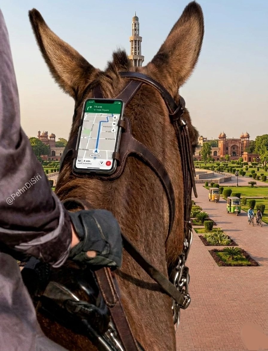 PehnDiSiri's tweet photo. Me visiting Lahore following Google Map after fuel prices hike https://t.co/fIqdkkxAu1