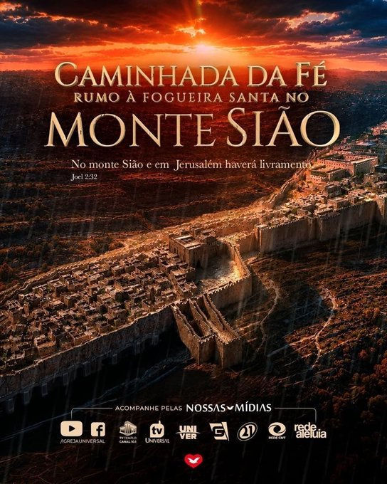 IgrejaUniversal's tweet photo. Às 22h30 de hoje, na Caminhada da Fé, diretamente do Templo de Salomão, uma história surpreendente de transformação que mostrará como a sua vida também pode ser transformada. Acompanhe pelos nossos canais oficiais, com a oração de bispos e pastores por você. https://t.co/ndZ4sq77He