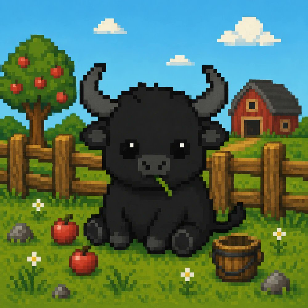 PixelBullFarm's tweet photo. Pixel Bull is almost ready to leave the farm.

He ate the apples, ignored the open gate and decided to walk straight into launch day.

$PIXBULL coming soon.
CA and official links will be posted here.

#Solana #MemeCoin #CryptoTwitter #Web3 #PumpFun #Crypto https://t.co/uM1qo74Kwg