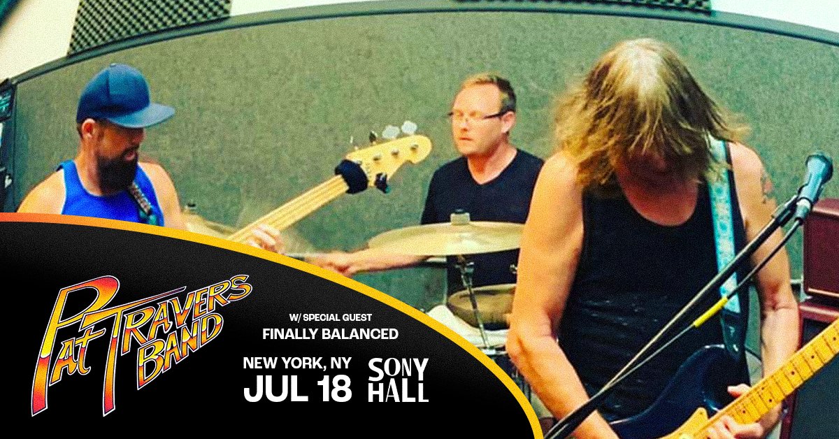 SonyHall's tweet photo. Get ready for tonight, as @PATTRAVERSBAND is taking over Sony Hall tonight! Grab your tickets if you haven't already!

https://t.co/xADJFgxXhL https://t.co/nkwo8dXfKz