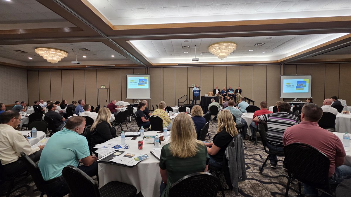 SDBankers's tweet photo. 🌽𝟮𝟬𝟮𝟲 𝗔𝗴 𝗖𝗿𝗲𝗱𝗶𝘁 𝗖𝗼𝗻𝗳𝗲𝗿𝗲𝗻𝗰𝗲

This week in Pierre, ag bankers from across South Dakota came together to learn, connect, and prepare for what's ahead. From weather trends and Washington policy to AI, commodity markets, legal updates, cattle cycles, and the future of agriculture, attendees tackled the issues shaping today's ag economy.

A huge thank you to our speakers, exhibitors, sponsors, and everyone who joined us. We'll see you next year! 🌱