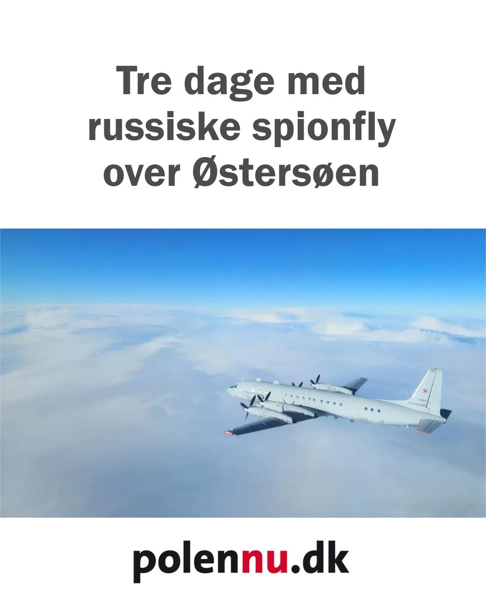 polennu's tweet photo. Tre dage i træk med russiske spionfly over Østersøen https://t.co/aSeJ6xT9PE via @polennu.dk @forsvaretdk @Forsvarsmin @PolandMFA @NATO @euidanmark @tv2newsdk @DRBreaking https://t.co/MWIdx7uyVX