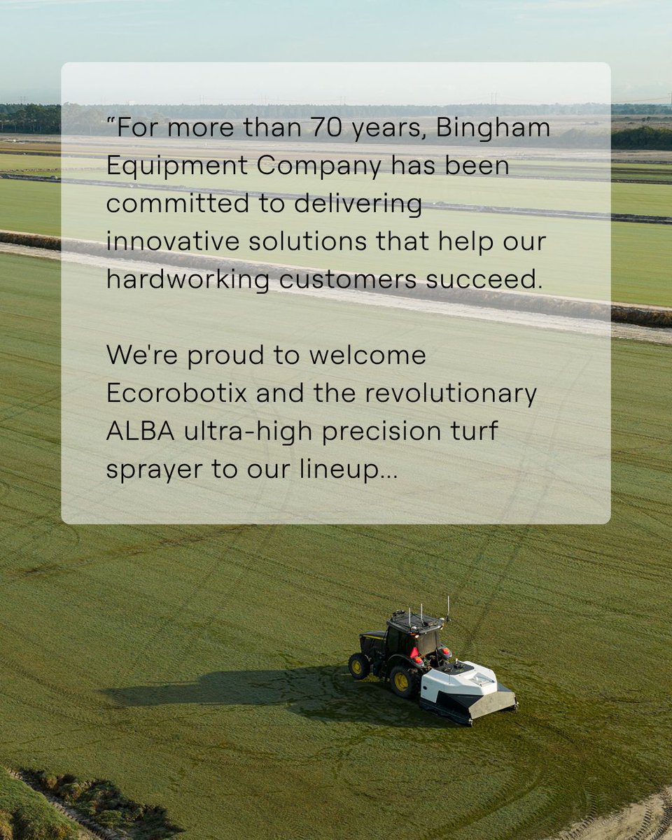 Ecorobotix Turf ALBA tweet media