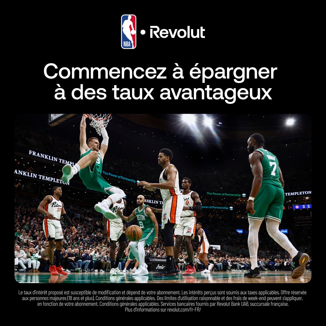 Revolut's tweet photo. Revolut : shootez, épargnez, et panier ! Compte d'épargne : taux d'intérêts compétitifs, versés chaque jour. Inscrivez-vous📱