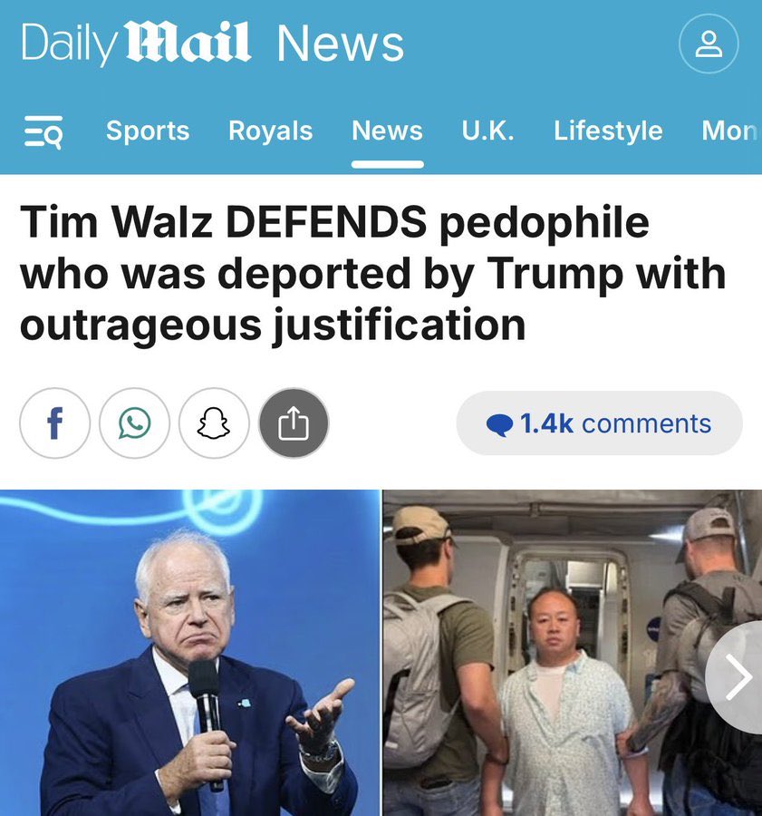 williamhwhite's tweet photo. @Tim_Walz Wasn’t this you? https://t.co/TMAppAIn5N