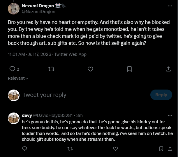 DavidHolyb83281's tweet photo. @PyroPupCenter @NezumiDragon i'm calling you out on this PPC. if you say you can, then do it. words mean shit if you don't follow through with them. and don't let schizo's like this say shit for you on your behalf. https://t.co/ScrRIeY8nf