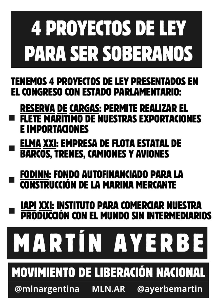 PiafRiviere's tweet photo. ¡Existen hace 15 años los proyectos de ley!
🌾IAPI XXI [Expte. 0291-D-2025]
https://t.co/OZ748MplcI

⚓️FODINN [Expte. 0292-D-2025]
https://t.co/ja4alqKsmw

🛤 ELMA XXI [Expte. 0293-D-2025]
https://t.co/JIjYMxr4cQ

🚢Transporte por agua [Expte. 0294-D-2025]
https://t.co/VMkXtOCSCq https://t.co/7xxDZqA6dA