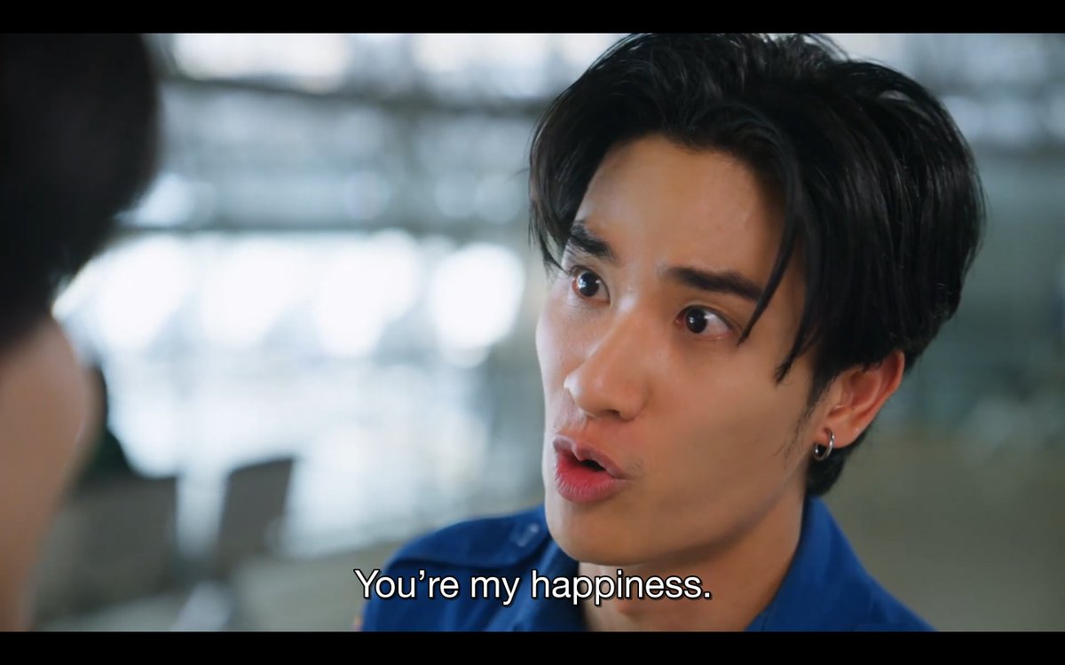 Palak070's tweet photo. #ADogAndAPlaneEP8

Toto looks at Kanit with complete certainty and says, "You're my happiness." There's no hesitation in his eyes. To Toto, it's the simplest truth in the world. After everything they've been through, his happiness has a face, and it's standing right in front of him.

Instead of finding comfort in those words, his expression crumbles.

He knows Toto already found his happiness—and it's him. That's exactly why he lets him go. He doesn't want to be the only thing keeping Toto happy if it means Toto keeps losing pieces of himself just to hold onto that love.