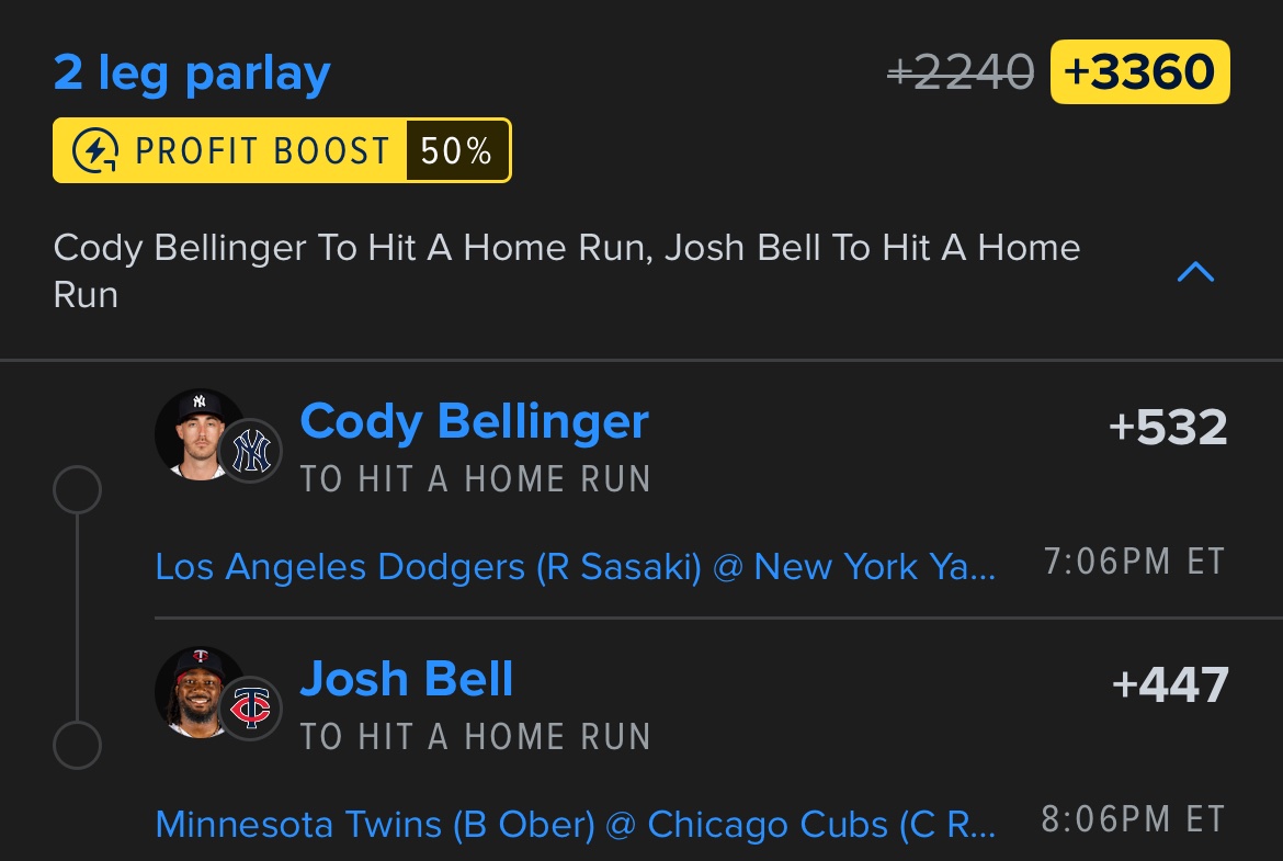 Bigbetsbrand123's tweet photo. Dinger Lotto

Good Luck If Tailing🍀 https://t.co/9W7yYmlxdw